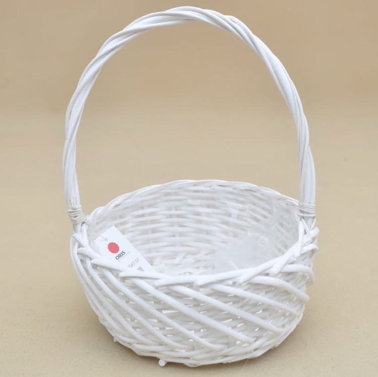 BJ04BSKT-57 KOSZYK BIAŁY WIKLINA H 11/30*23 CM