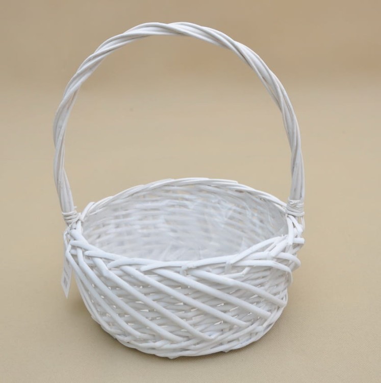 BJ04BSKT-57 KOSZYK BIAŁY WIKLINA H 11/30*23 CM