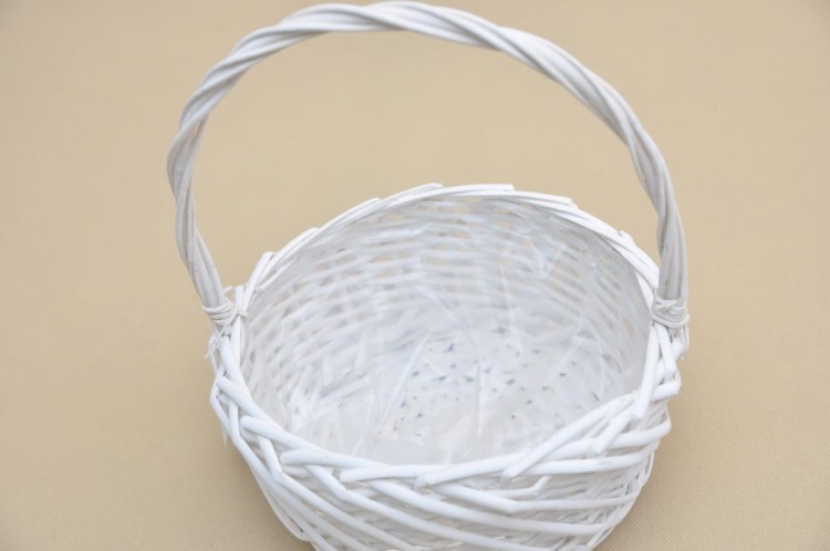 BJ04BSKT-57 KOSZYK BIAŁY WIKLINA H 11/30*23 CM