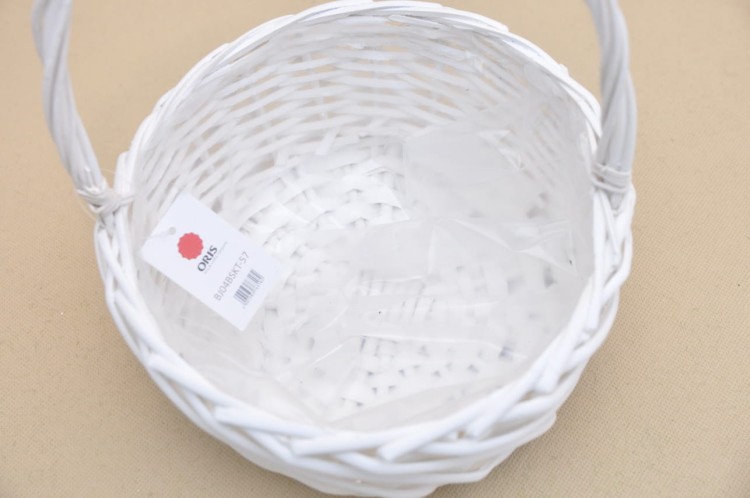 BJ04BSKT-57 KOSZYK BIAŁY WIKLINA H 11/30*23 CM