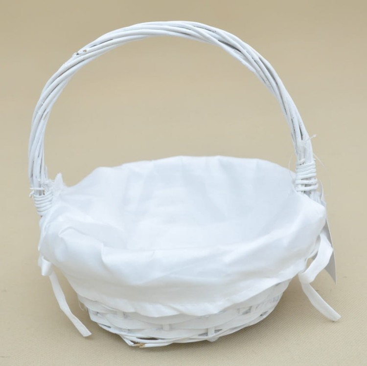 TG70546 KOSZYK WIKLINA BIAŁY MATERIAŁ H 9/22*20 CM