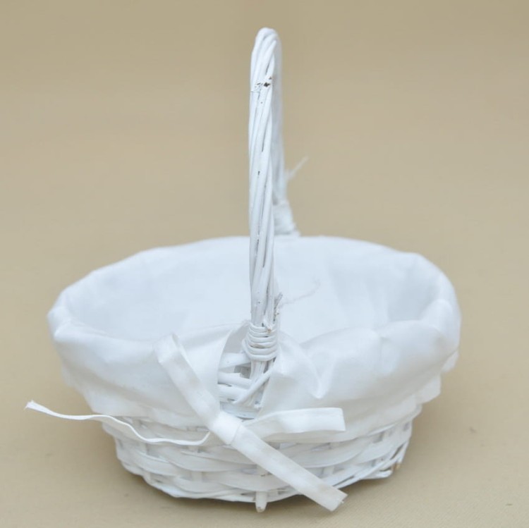 TG70546 KOSZYK WIKLINA BIAŁY MATERIAŁ H 9/22*20 CM