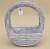 CL0114-3 KOSZYK WIKLINOWY SZARY H40*34 CM