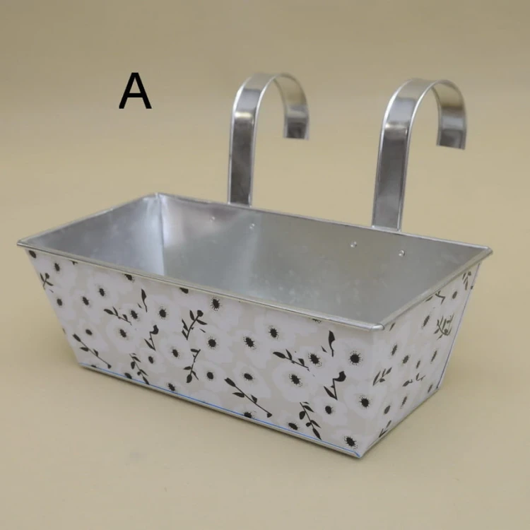 802401 OSŁONKA SKRZYNKA METAL KWIATY H 14*36*19 CM