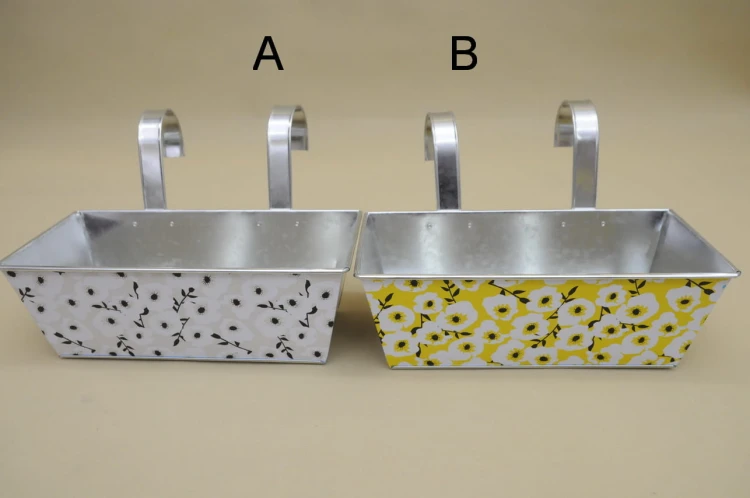 802401 OSŁONKA SKRZYNKA METAL KWIATY H 14*36*19 CM