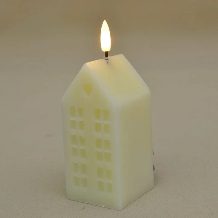 487522 ŚWIECZKA LED DOMEK WOSK 2*AAA H14,8*6CM