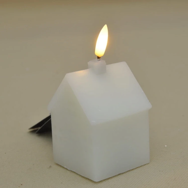 487521 ŚWIECZKA LED DOMEK WOSK H11,3*6CM OP.16