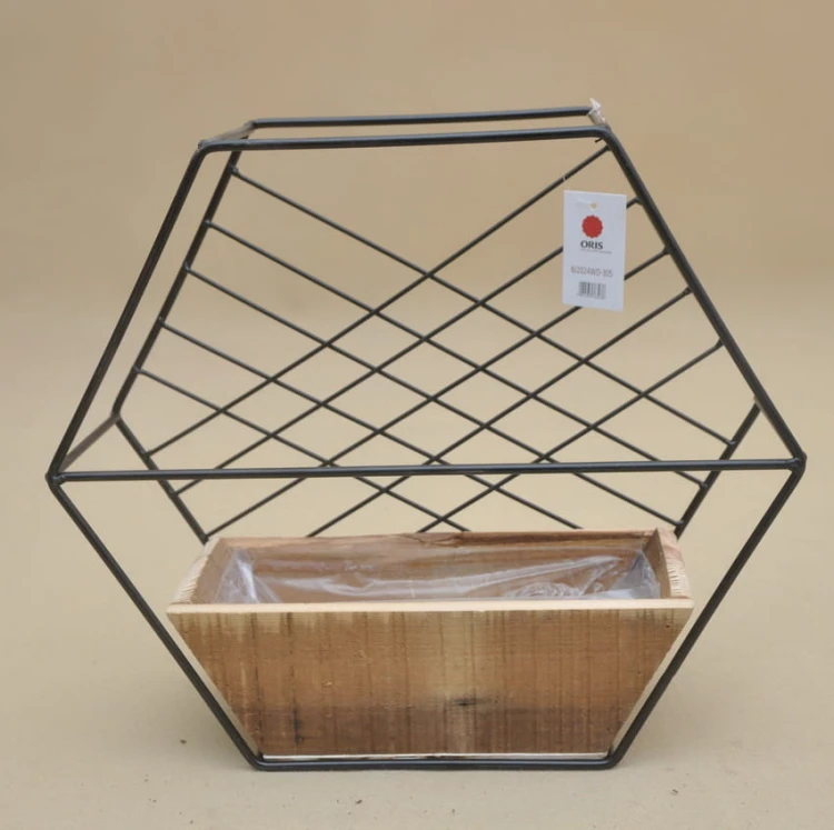 BJ2024WD-305 OSŁONKA DREWNO METAL H 9/32*36*12 CM