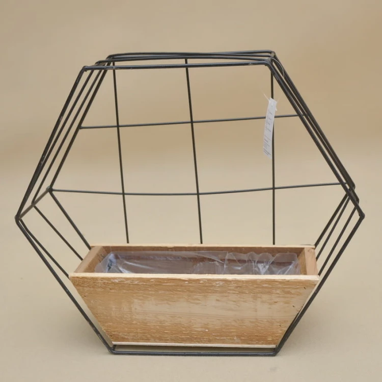 BJ2024WD-318 OSŁONKA DREWNO/METAL H10/32*36CM