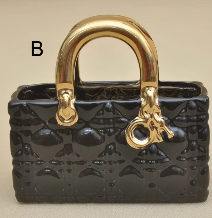 TD00681 OSŁONKA TOREBKA CERAMICZNA MIX H18*18CM