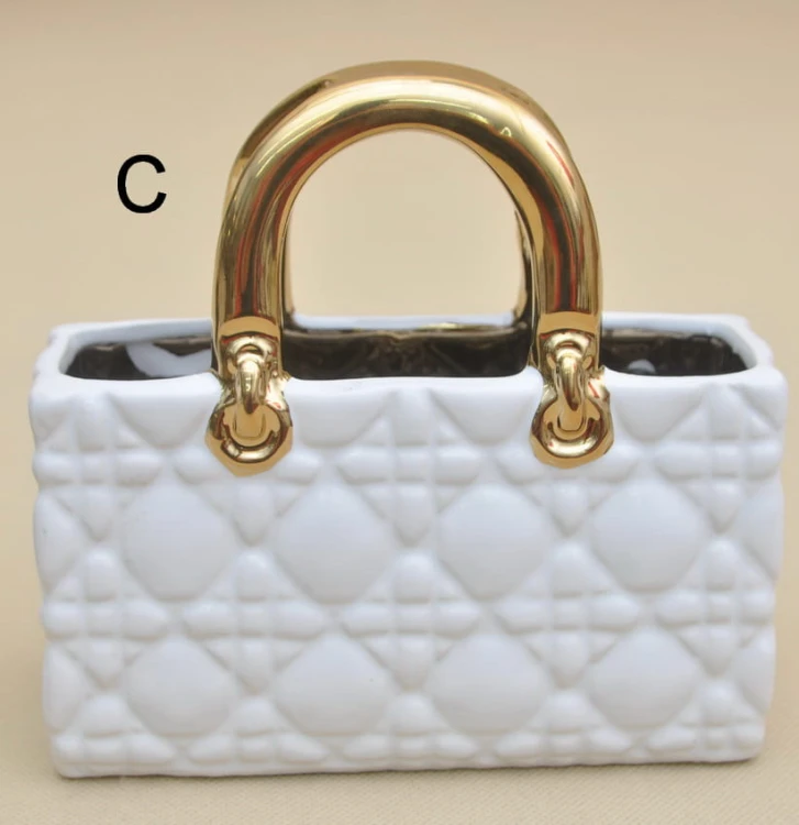 TD00681 OSŁONKA TOREBKA CERAMICZNA MIX H18*18CM