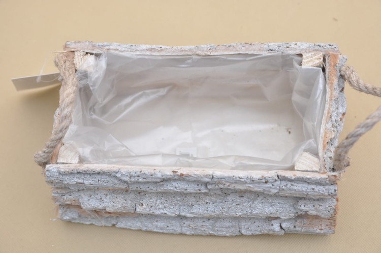 XP240239 OSŁONKA KORA SZARA BIELONA H12*23*12CM