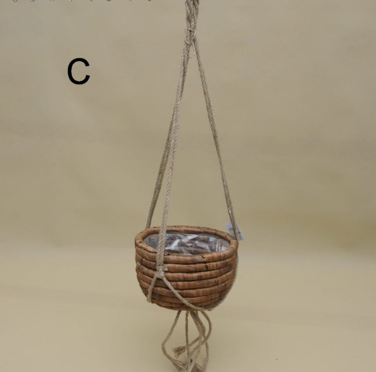 838275-2 OSŁONKA WISZĄCA TRAWA BOHO H 14/60*25 CM