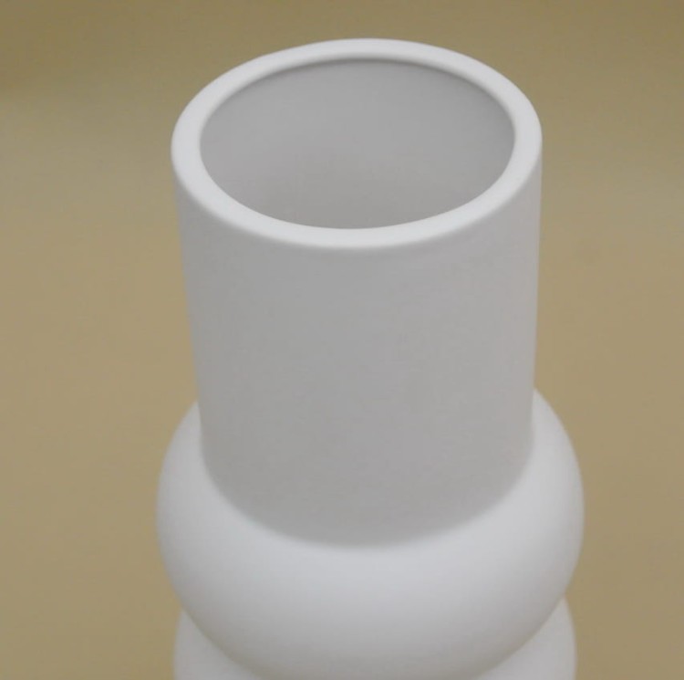POR10499 WAZON CERAMICZNY BIAŁY H 40*16 CM