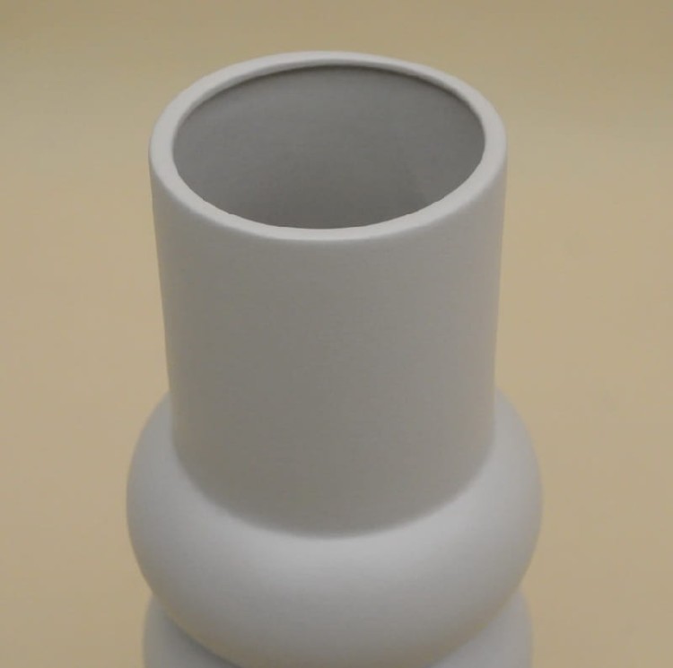 POR10501 WAZON CERAMICZNY SZARY H 40*16 CM