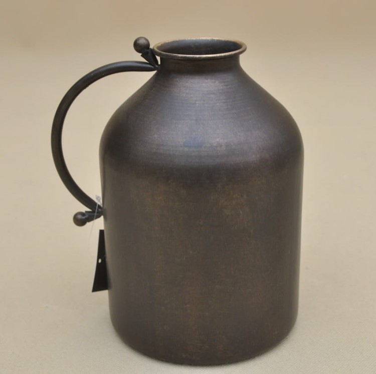 XC0562 WAZON DZBAN METAL BRĄZOWY H 23*15 CM