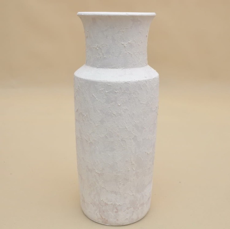 398461 WAZON TERAKOTA KREM PRZECIERANY H 40*14 CM
