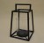 IS0368 ŚWIECZNIK METAL CZARNY SZKŁO H 37*23*23 CM