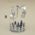 ACC004970 ŚWIECZNIK TEALIGHTS SREBRNY H 13*8 CM