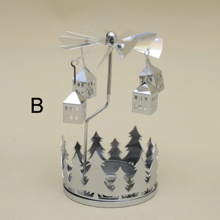 ACC004970 ŚWIECZNIK TEALIGHTS SREBRNY H 13*8 CM