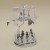 ACC004970 ŚWIECZNIK TEALIGHTS SREBRNY H 13*8 CM