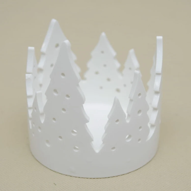 BNC-76-00915 ŚWIECZNIK CHOINKI CERAMIKA H 11*11 CM