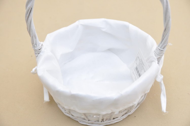 TG70544-1 KOSZ WIKLINA BIAŁY+MATERIAŁ H30/11*24CM