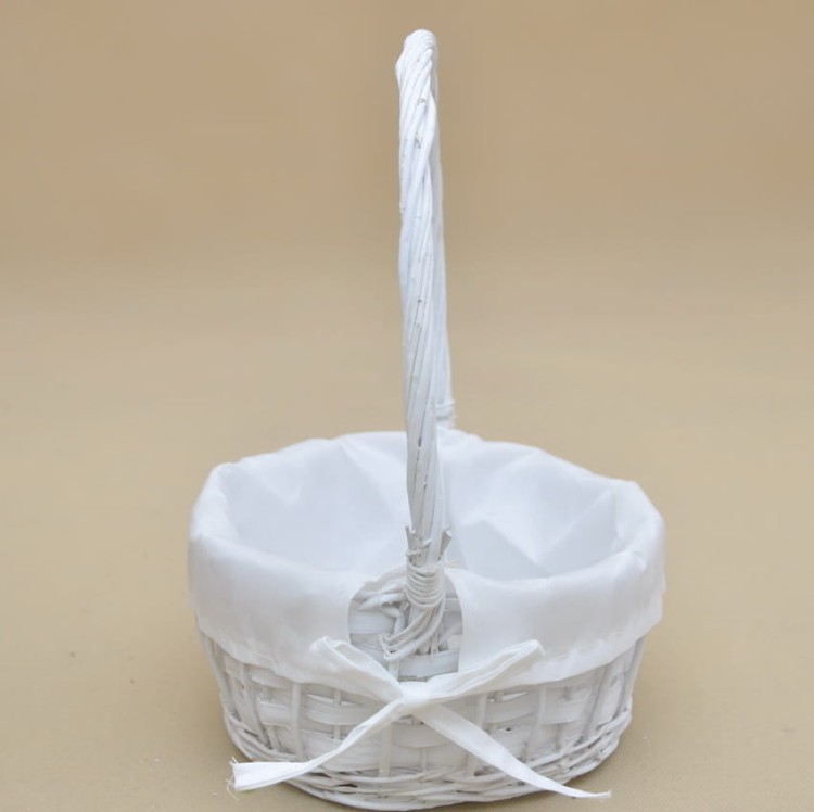 TG70544-1 KOSZ WIKLINA BIAŁY+MATERIAŁ H30/11*24CM