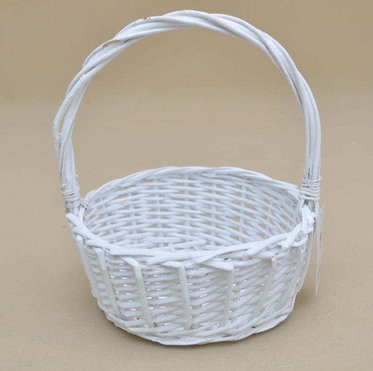 80193 KOSZ WIKLINA BIAŁY H28*22CM
