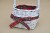 QB9117-M KOSZ BIAŁY BIAŁY MATERIAŁ KRATA H 14*18CM