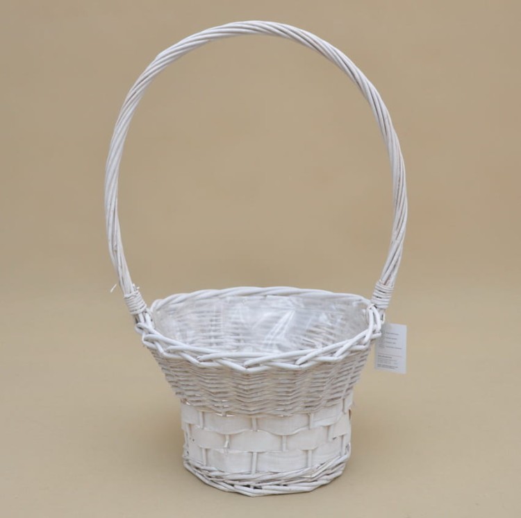 18-2481A KOSZ WIKLINOWY BIAŁY H55*30 CM