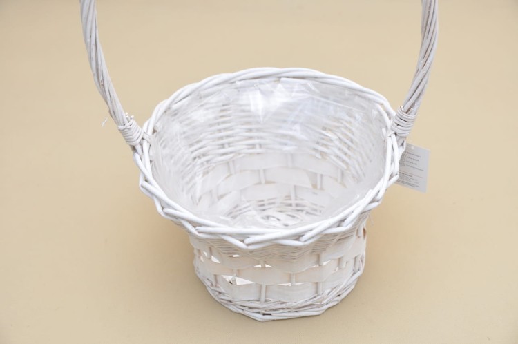 18-2481A KOSZ WIKLINOWY BIAŁY H55*30 CM