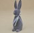 WIPK-3-12243 ZAJĄC GRAFIT 30CM FLOCK PLASTIK