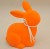 WIPK-3-12696 ZAJĄC ORANGE FLOCK PLASTIK H 25*21