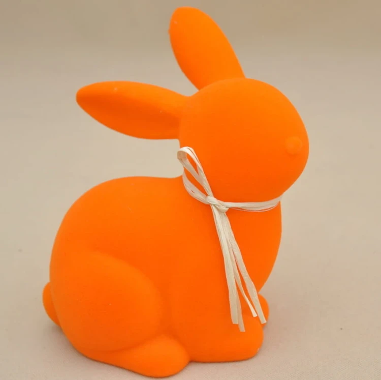 WIPK-3-12696 ZAJĄC ORANGE FLOCK PLASTIK H 25*21