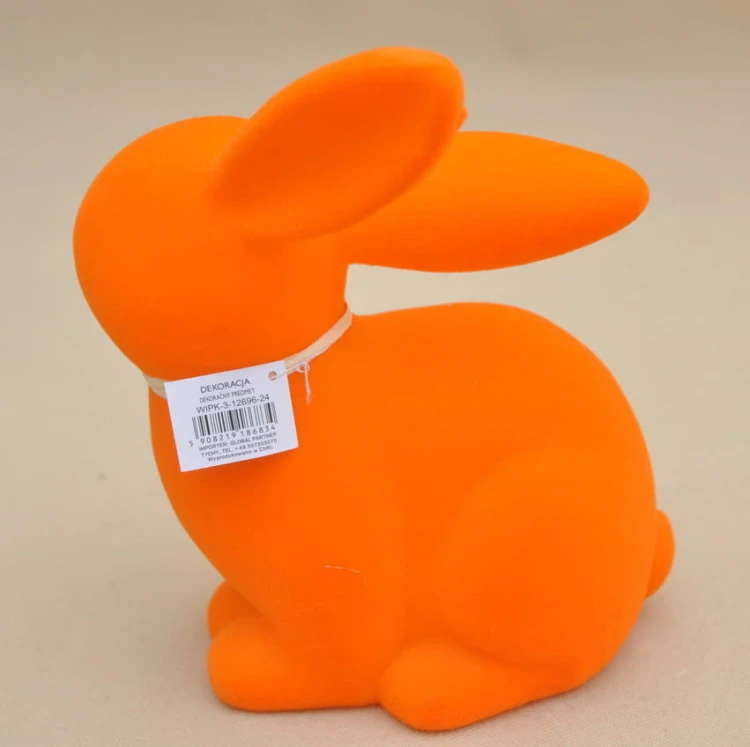 WIPK-3-12696 ZAJĄC ORANGE FLOCK PLASTIK H 25*21