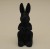 WIPK-3-01513 ZAJĄC CZARNY FLOK PLASTIK 14CM OP.36