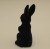 WIPK-3-01513 ZAJĄC CZARNY FLOK PLASTIK 14CM OP.36