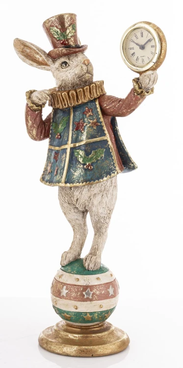 Figurka Królik Z Zegarkiem