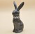 76249 KRÓLIK CZARNY PORCELANA H 23*7