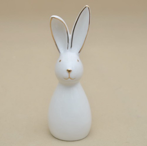 TG77315 KRÓLIK BIAŁY CERAMIKA H22*8CM