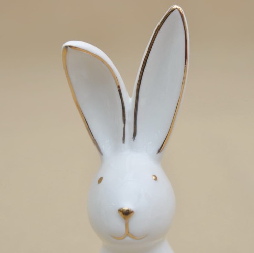 TG77315 KRÓLIK BIAŁY CERAMIKA H22*8CM