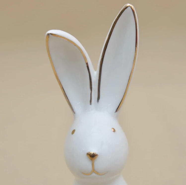 TG77315 KRÓLIK BIAŁY CERAMIKA H22*8CM