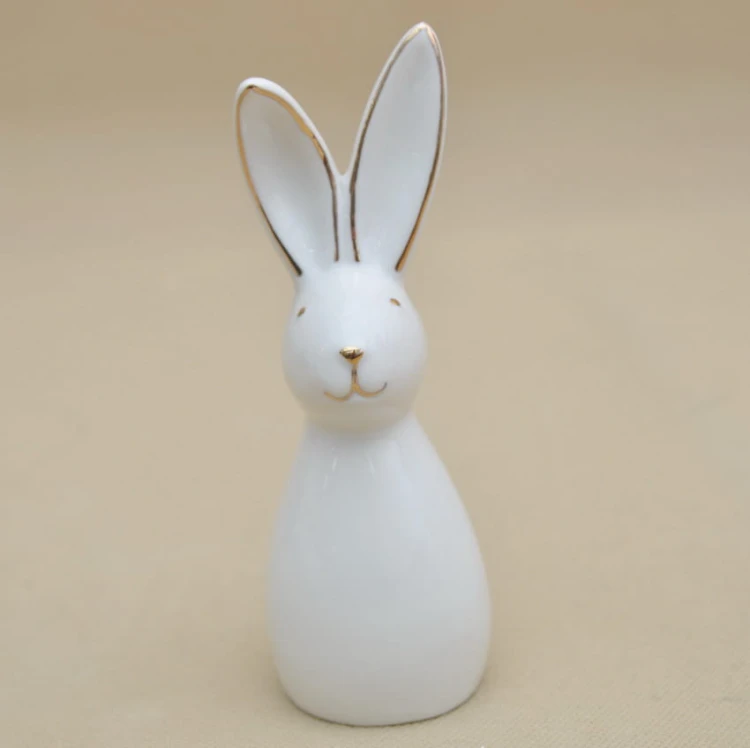 TG77316 KRÓLIK BIAŁY CERAMIKAH17*6CM