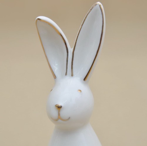 TG77316 KRÓLIK BIAŁY CERAMIKAH17*6CM