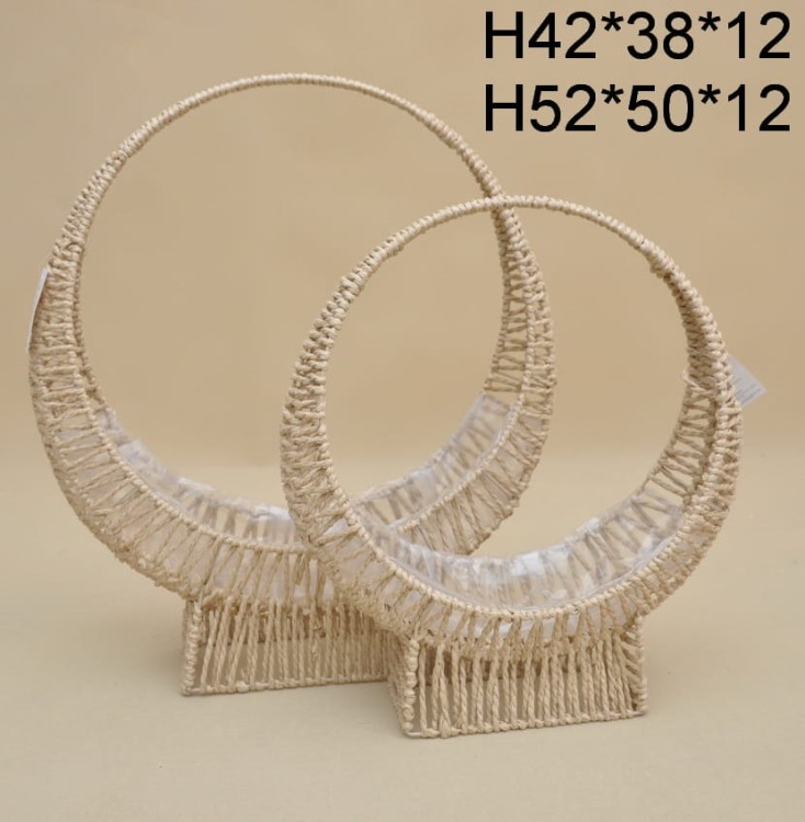 LQ2310564 KOSZ PLECIONY RAFIA NATURA KOMPLET 2 SZT