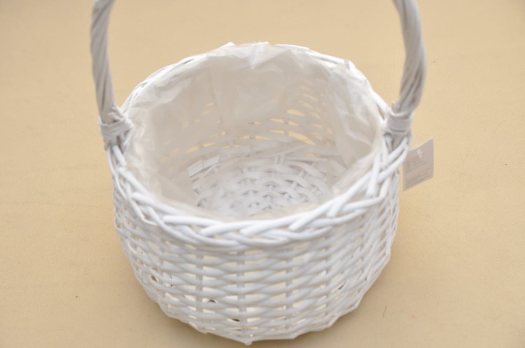 YD231086 KOSZ BIAŁY RATAN H39*24CM
